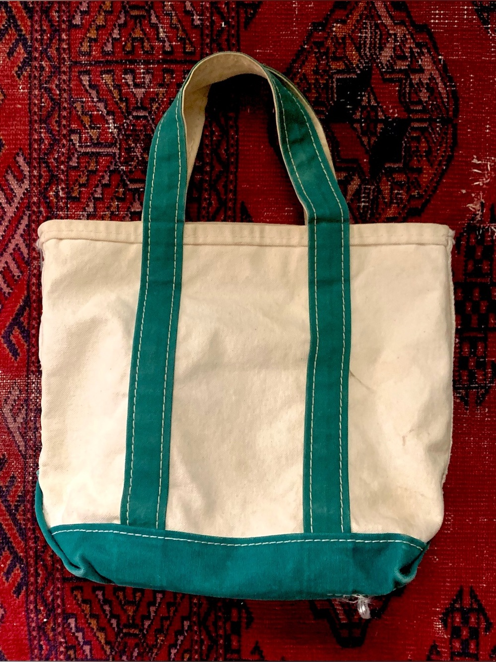 vintage x-small 80s/early 90s classic L.L.Bean cotton canvas tote